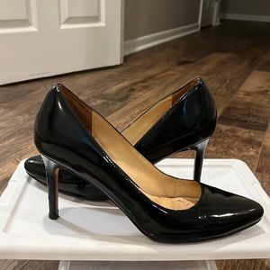 Cole Haan Black Patent Almond Toe Heels